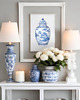 grafiki i ilustracje 3 PLAKATY niebieskie chinoiserie , chińskie wazony 5