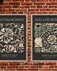 grafiki i ilustracje DWA PLAKATY William Morris kwiaty botaniczne obrazy 2