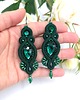 kolczyki soutache Orina kolczyki sutasz zielone długie wieczorowe z kryształami 1