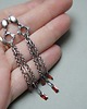 kolczyki srebrne Kolczyki srebrne Baguette /garnet/ 5