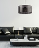 lampy wiszące Czarna lampa dziurki ażur led E27 abażur 40 cm 3