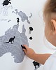 naklejki ścienne do pokoju dziecka Naklejka World Map Black 155x88cm 1