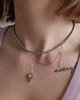 chokery Naszyjnik Silver Heart Drop 2