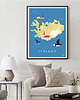 plakaty Plakat Islandia - mapa graficzna 1