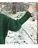 swetry damskie  Sweter moher z wełną leśna zieleń 5