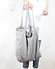 torby XXL Big Lazy bag torba jasnoszara na zamek / vegan 4