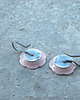 kolczyki wire wrapping Różowe kwiaty - kolczyki 2