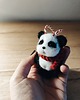 akcesoria różne Myszka Fiszka -panda wełna filc bombka święta zawieszka 1