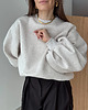 bluza bez kaptura damska Bluza Enjoyable light mocca melange 7
