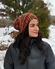 czapki damskie Kolorowa duża czapka beanie z wełną i alpaką 3
