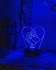 dekoracje świetlne Lampka LED serce, spersonalizowana 3