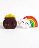 kolczyki z masy plastycznej Śmieszne kolczyki Kawaii Garniec Złota i Tęcza 2