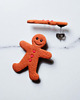 kolczyki z masy plastycznej Świąteczne kolczyki pan ciastko gingerbread man handmade 1