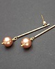 kolczyki pozłacane Kolczyki pozłacane Stick /champagne pearls/  alloys collection 2