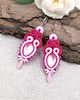 kolczyki soutache Amaya kolczyki sutasz różowe wiosenne lekkie 2