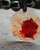korale Pomarańczowy kwiat   - naszyjnik 1