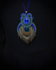 wisiory Peacock eye- wisior soutache z piórami 4