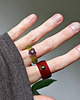 pierścionek z żywicy Masywny Pierścionek z Kamieniem Naturalnym  Chunky Jelly Ring 4
