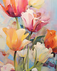 plakaty Tulipany - Plakat - Olej, Boho, Abstrakcja 1