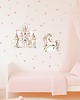 naklejki ścienne do pokoju dziecka Naklejki ścienne dla dzieci Zamek, Jednorożec i serduszka A252 3