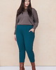 spodnie materiałowe damskie Spodnie Damskie Polo Plus Size Morski - 44/46 2