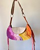 torby na ramię Skórzana kolorowa torebka handmade w fale z upcyklingu 1