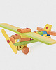 klocki i zabawki drewniane Samolot z tęczowych klocków + personalizacja 3