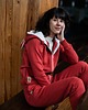 bluza z kapturem damska Bluza Damska Malinowy KOT 3