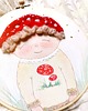 Chrzest - inne Aniołek muchomor, obrazek na pamiątkę dla dziecka 2