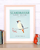 plakaty Plakat skandynawski A3, waxwing, jemiołuszka 1