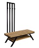 ławki Ławka Metalowa Z Wieszakiem Loft Siedzisko Drewno Lite Dąb LM-81 1