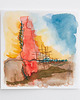 obrazy ORYGINAŁ - PEJZAŻ NO.2 - 14 cm x 14 cm 3