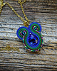 wisiory Peacock eye- wisiorek soutache 1