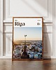 plakaty Minimalistyczny plakat Ryga Łotwa 2