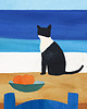 plakaty Wakacyjny lunch - plakat z kotem 2
