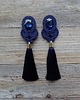 kolczyki soutache Granatowe kolczyki sutasz z chwostami 2