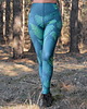 legginsy Sportowe legginsy damskie z wysokim stanem PAPROCIE turkusowe XS 1