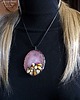 wisiory Wisior niezwyczajny handmade Agat z bursztynem mlecznym wyjątkowy Prezent 4