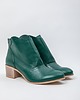 botki damskie BOTKI KWOBOJKI NA 5 CM KLOCKU - SKÓRA NATURALNA - MODEL 483 - KOLOR ZIELONY 1