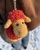breloki Bordowa owieczka - brelok, zawieszka do plecaka 2