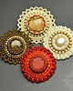 broszki Fleur de jaspe, broszka z jaspisem, beading, haft 7