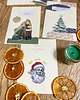 kartki scrapbooking Retro, kolażowe kartki świąteczne - zestaw 5 szt 1