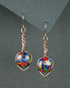 kolczyki wire wrapping Kolczyki z kolorowymi agatami 1
