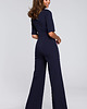kombinezony damskie Kombinezon z wiązaniem-granatowy(S243) 1