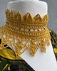 chokery Koronkowy złoty choker 2