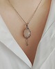 wisiory Naszyjnik Chalcedon 'Vilya' stal chirurgiczna wisiorek handmade wirewrapping 1