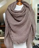 szale damskie CHUSTA lniana damska, lniany szal na jesień, naturalny eco boho chusta lniana 2