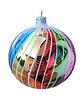bombki Bombka szklana 4 szt. POPOLARE - II  Ø 100 mm w kolorowe paski 1