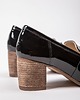 botki damskie SKÓRZANE PÓŁBUTY ZAPATO 250 CZARNY LAKIER 5