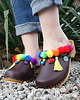 buty różne Niepowtarzalne tęczowe boho drewniaki- rozm 36 4